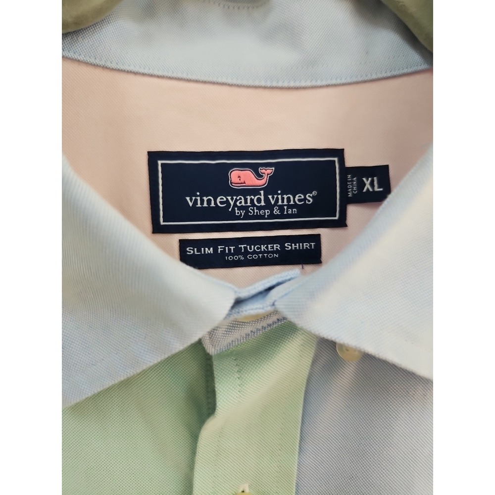 Vineyard Vines Whale Shirt Xl Slim Fit  Color Button Up Long Sleeve Men's Cotton